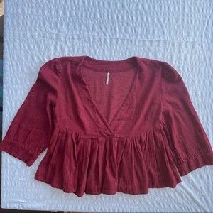 Red Free People Blouse, size small